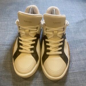 G/FORE Mens High Top Golf Sneakers Shoes White Black Gum Sole Luxury Size 9.5